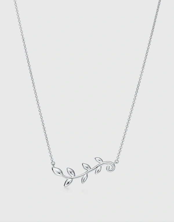 Tiffany & Co. Paloma Picasso Sterling Silver Olive Leaf Vine Pendant Necklace