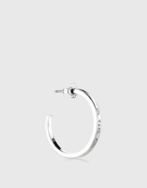 Tiffany 1837 中型純銀圈形耳環