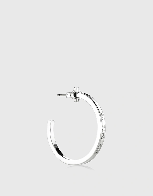Tiffany & Co. Tiffany 1837 中型純銀圈形耳環