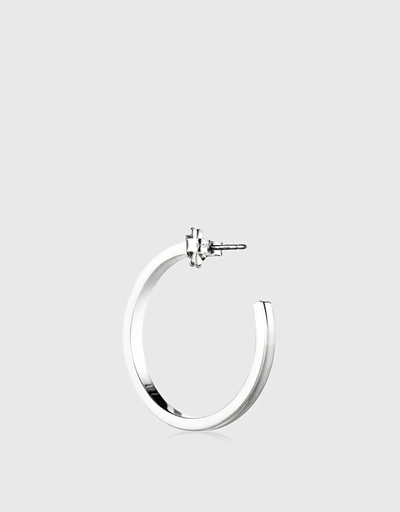 Tiffany 1837 中型純銀圈形耳環