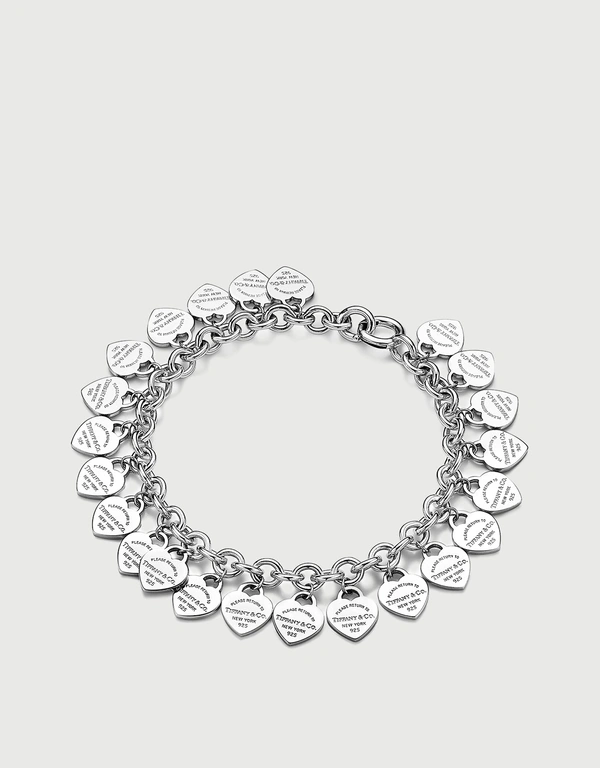 Tiffany & Co. Return To Tiffany Sterling Silver Multi Heart Tag Bracelet
