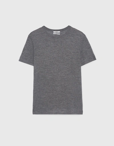 Grey Cashmere T-Shirt and Jogger Pants