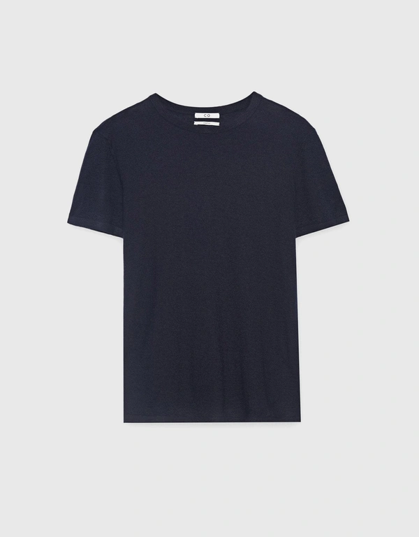 Co Navy Cashmere T-Shirt and Jogger Pants