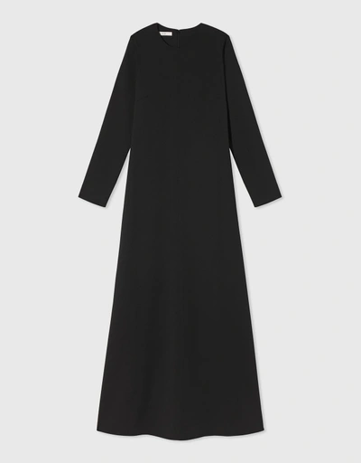 Long Sleeve Virgin Wool Column Dress
