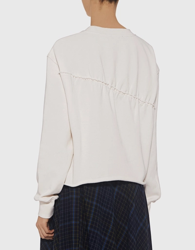 Ashlei French Terry Ruched Detail Sweatshirt