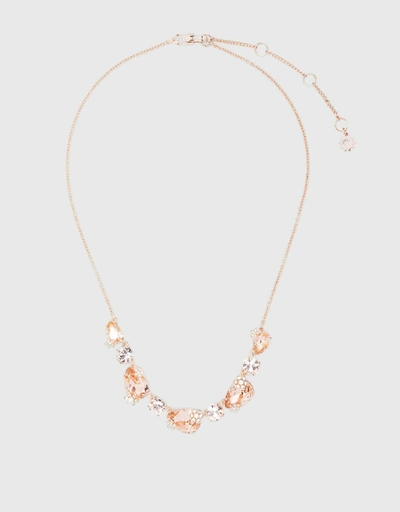 Rose Gold Stone Necklace-RoseGold