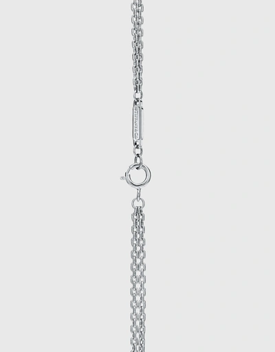 Tiffany HardWear 大型純銀鏈結吊墜項鍊