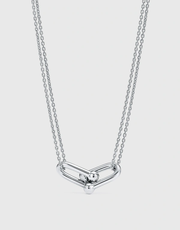 Tiffany & Co. Tiffany HardWear Large Sterling Silver Double Link Pendant Necklace