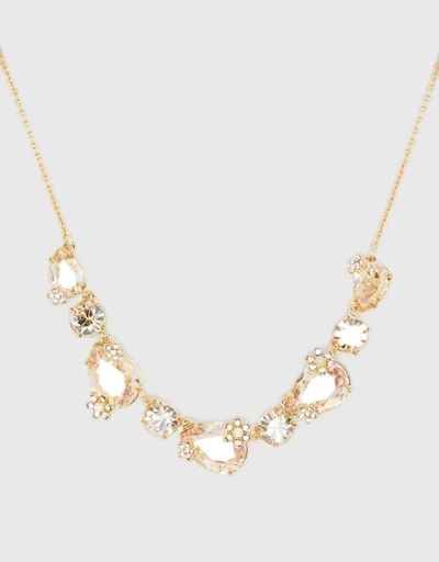 Gold Stone Necklace-Gold