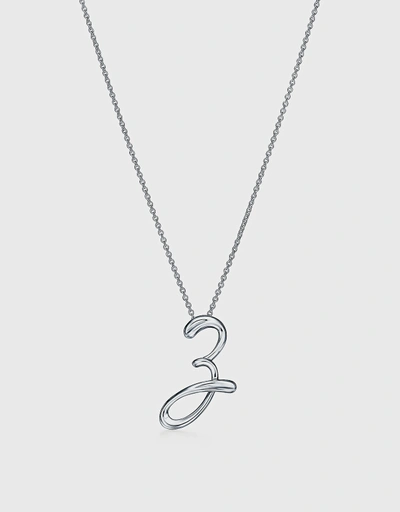 Elsa Peretti Small Sterling Silver Alphabet Letter Z Pendant Necklace