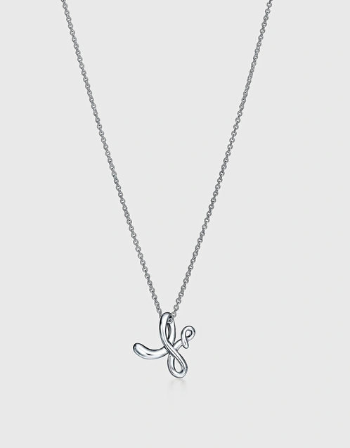 Elsa Peretti Small Sterling Silver Alphabet Letter X Pendant Necklace