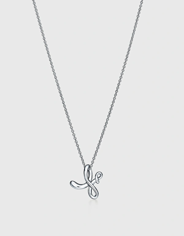 Tiffany & Co. Elsa Peretti 小型純銀字母X吊墜項鍊