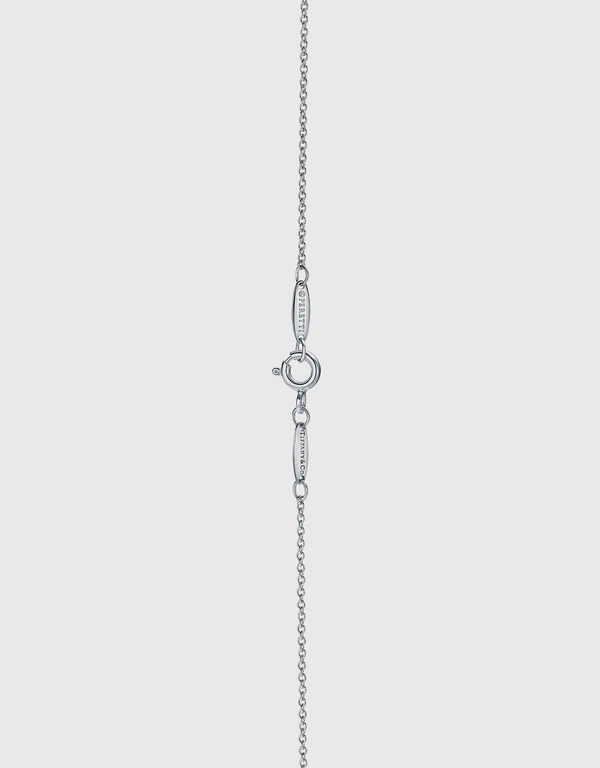 Tiffany & Co. Elsa Peretti Small Sterling Silver Alphabet Letter V Pendant Necklace