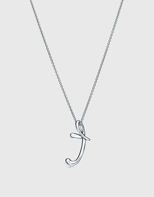 Elsa Peretti Small Sterling Silver Alphabet Letter T Pendant Necklace