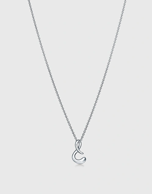 Elsa Peretti Small Sterling Silver Alphabet Letter S Pendant Necklace
