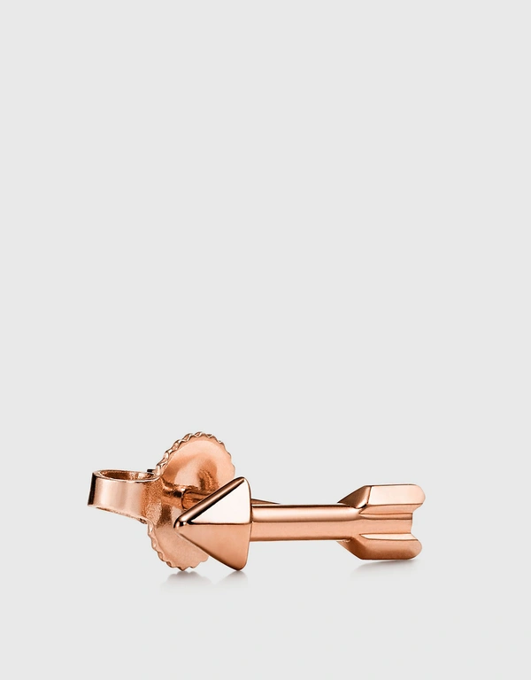 Tiffany & Co. Return To Tiffany Lovestruck Mini Sterling Silver Heart Tag And Rose Gold Arrow Earrings