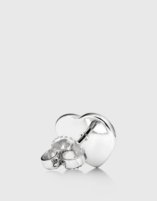 Tiffany & Co. Return To Tiffany Lovestruck 迷你純銀心形標誌和玫瑰金箭頭耳環