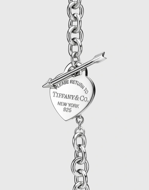 Tiffany & Co. Sterling Heart Tag Toggle Necklace | Purple Creek