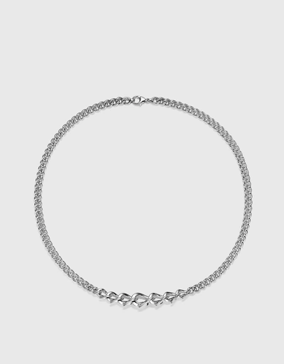Tiffany Forge Sterling Silver Graduated Link Necklace