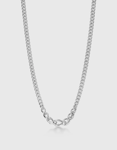 Tiffany Forge Sterling Silver Graduated Link Necklace