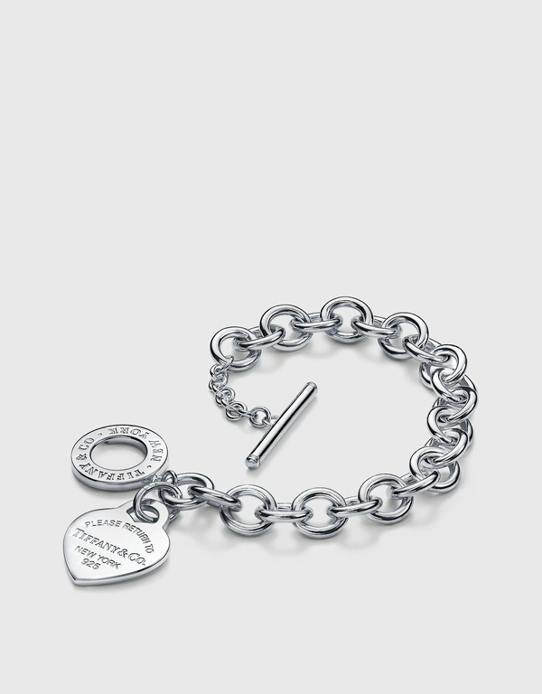 Tiffany & Co. Return To Tiffany Medium Sterling Silver Heart Tag Toggle Bracelet