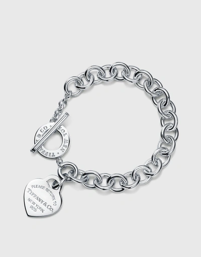 Return To Tiffany Medium Sterling Silver Heart Tag Toggle Bracelet