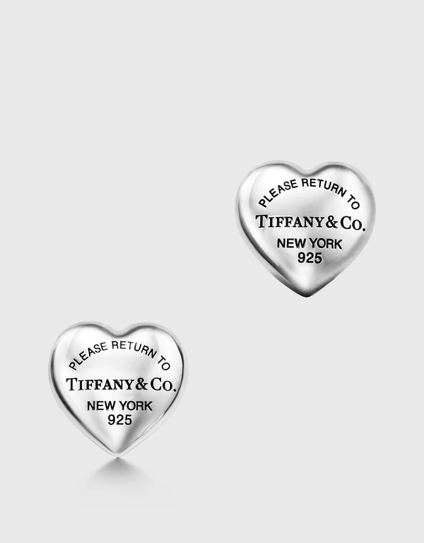 Tiffany & Co. Return To Tiffany 迷你純銀立體心形耳環