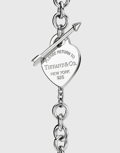 Return To Tiffany Lovestruck Medium Sterling Silver Heart Tag Bracelet