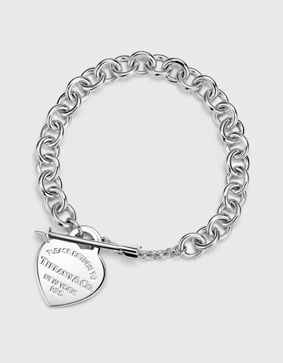 Return To Tiffany Lovestruck Medium Sterling Silver Heart Tag Bracelet