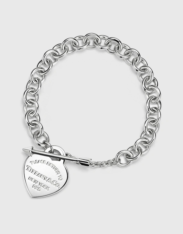 Tiffany & Co. Return To Tiffany Lovestruck Medium Sterling Silver Heart Tag Bracelet