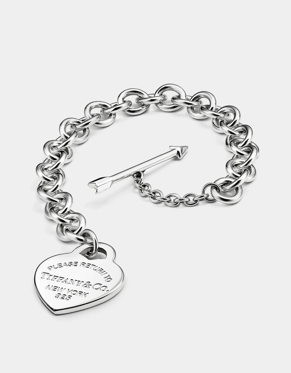 Tiffany & Co. Return To Tiffany Lovestruck Medium Sterling Silver Heart Tag Bracelet
