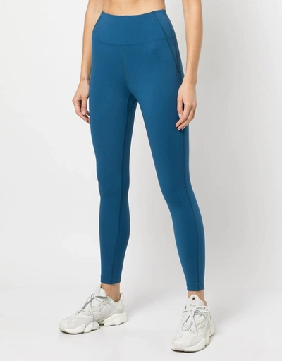 Serena High Waisted Compression Fit Performance Leggings-Teal