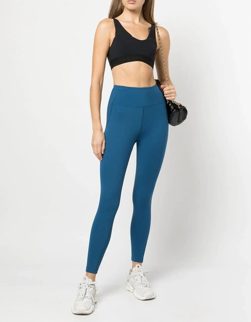 Serena High Waisted Compression Fit Performance Leggings-Teal