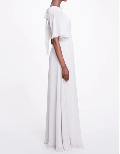 Rome  Short Sleeves Wrap Gown