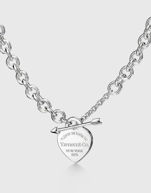 Tiffany & Co. Return To Tiffany Lovestruck Medium Sterling Silver Heart Tag Necklace
