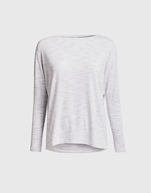 lululemon Back In Action Long Sleeve Shirt -Grey (Tops,T-shirts)