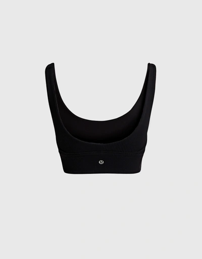 lululemon Align™ 羅紋輕量支撐 A/B 杯運動內衣  -Black
