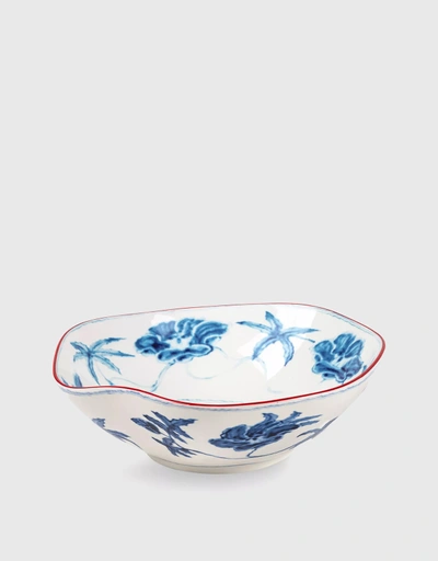 Classics On Acid Psycho Floral Pattern Porcelain Salad Bowl