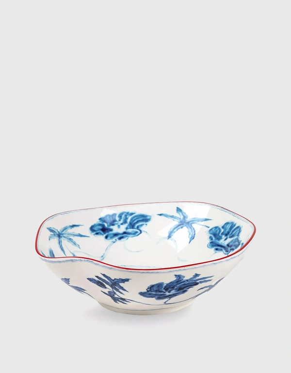 Seletti Classics On Acid Psycho Floral Pattern Porcelain Salad Bowl