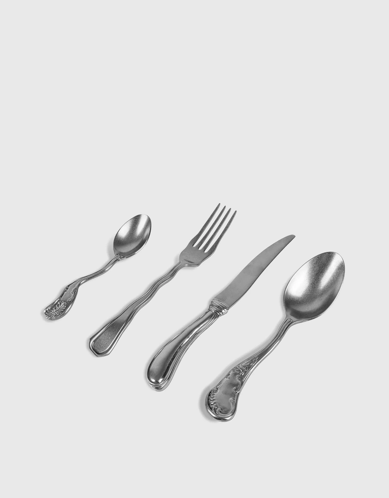 セレッティ　あいすさん Seletti Acid curved stainless-steel cutlery set of four (調理器具