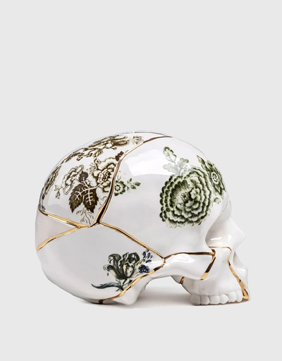 Kintsugi Skull Porcelain Ornament