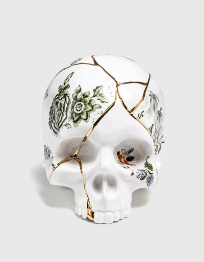 Kintsugi Skull Porcelain Ornament