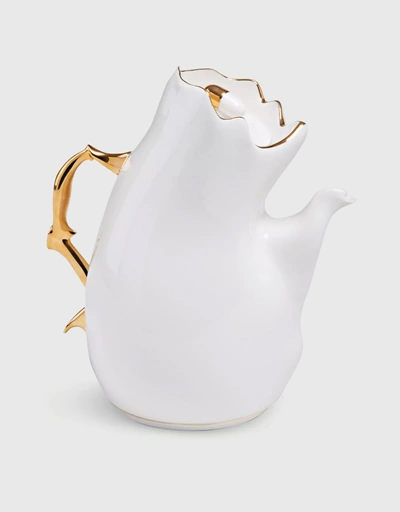 Meltdown Curved Porcelain Teapot