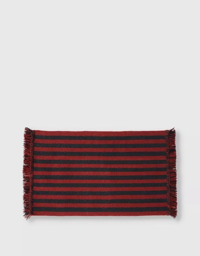 Stripes And Stripes Doormat-Cherry
