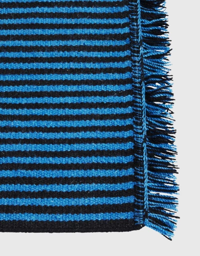 Stripes And Stripes Rug-Blue