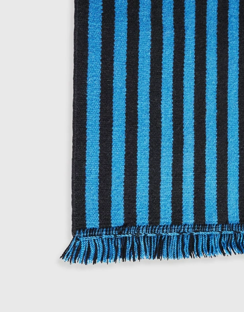 Stripes And Stripes Doormat-Blue