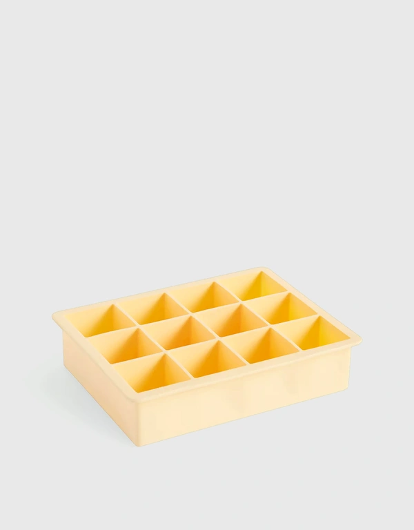 HAY Square Silicone Ice Cube Moulds-Light Yellow