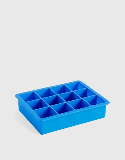 方型矽膠冰塊製冰盒-Blue