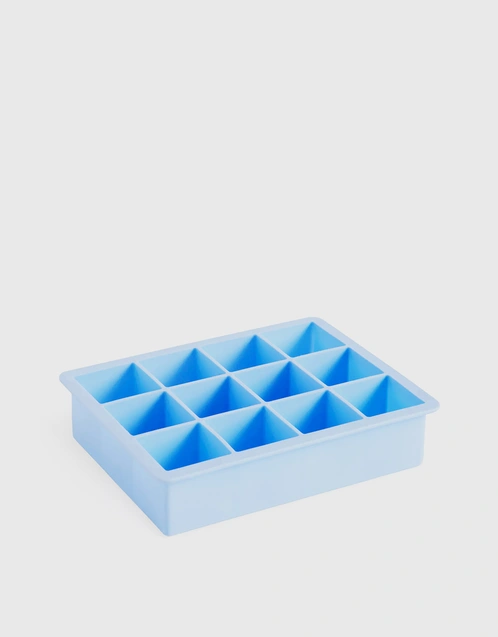 方型矽膠冰塊製冰盒-Light Blue
