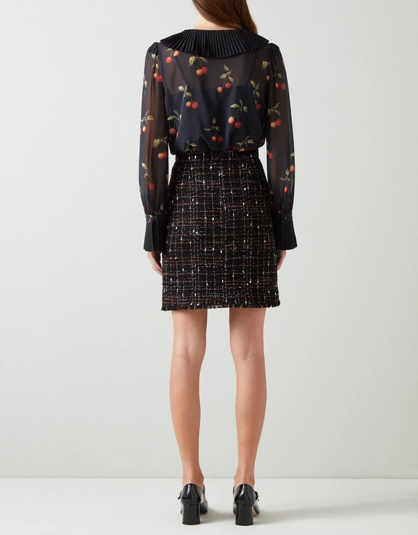 LK Bennett Angelica Multi Fleck Italian Tweed Skirt